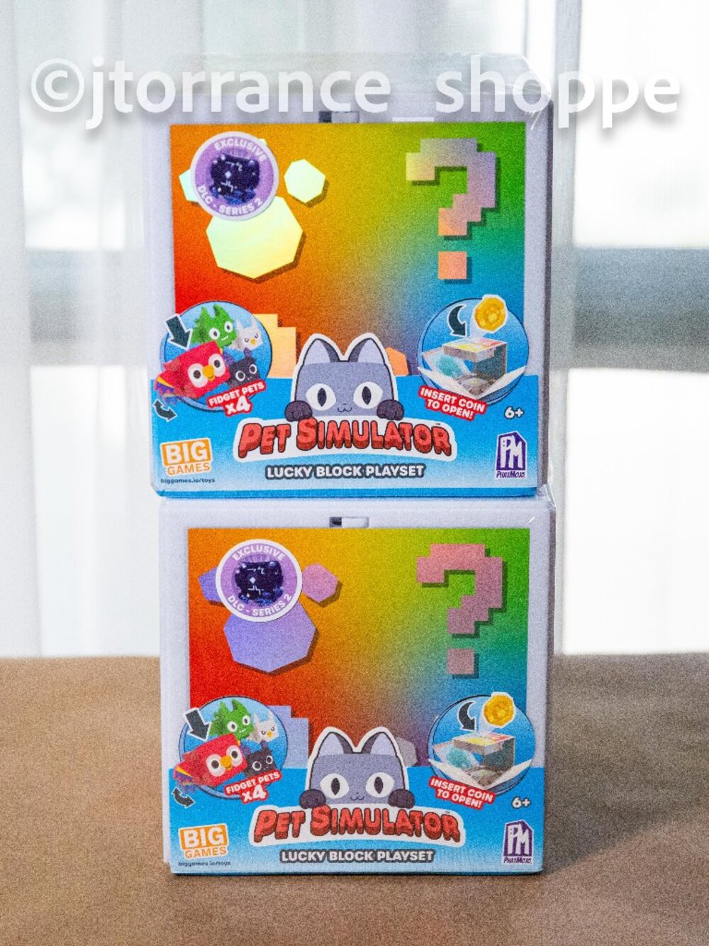 2-BOXES ~ Pet Simulator Lucky Block Playset TOTAL 8 Pets 2 Coin 2 Exclusive DLC